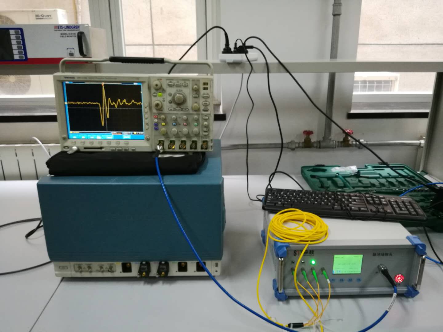 森馥科技光波导电磁场测量系统应用于纳秒强电磁脉冲测试